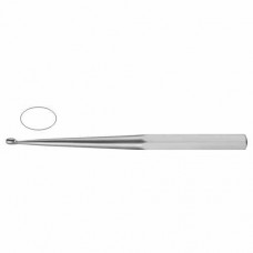Bruns Bone Curette Oval - Solid Handle - Fig. 1 Stainless Steel, 23 cm - 9" Scoop Size 3.8 mm